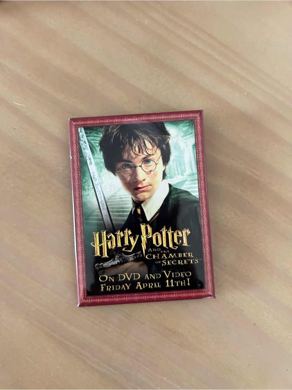 Harry Potter Chamber of Secrets Harry Promo Pin DVD Release April 11